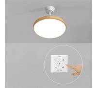 WIND CLEAR STUDIO - Ventilatore Da Soffitto 40W Silenzioso Con Pale Retrattili E Luce LED, Varie Dimensioni Controllo A Parete + Telecomando