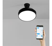 WIND CLEAR - Ventilatore Da Soffitto 40W Silenzioso A Pale Retrattili Con Luce LED Varie Dimensioni WIFI + Telecomando