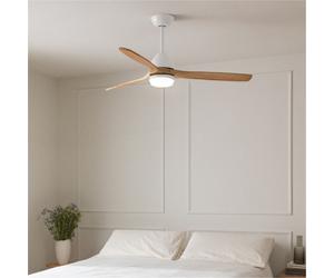 WIND CUP - Ventilatore Da Soffitto 40W Silenzioso Ø132 Cm 100% Legno Telecomando
