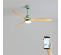 WIND CUP - Ventilatore Da Soffitto 40W Silenzioso Ø132 Cm 100% Legno WIFI + Telecomando