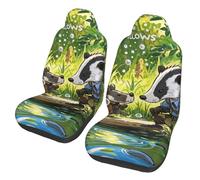 Wind in The Willows Print Coprisedili Anteriori 2 Pezzi Traspirante Coprisedile Lavabile Protezioni per Sedili Autos per Veicolo SUV Accessori
