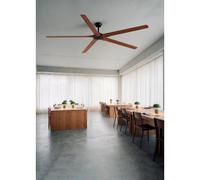 WIND INDUSTRIAL WOOD - Ventilatore Da Soffitto Silenzioso Da 40W In Legno 100% Naturale, Diverse Dimensioni Senza Luce