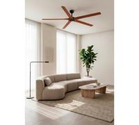 WIND INDUSTRIAL WOOD - Ventilatore Da Soffitto Silenzioso Da 40W In Legno 100% Naturale, Diverse Dimensioni Senza Luce