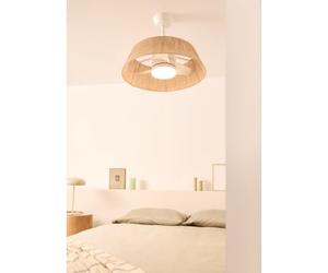 WIND LAMP NATURAL WOVEN - Ventilatore Da Soffitto Silenzioso 25W Ø60cm Con Luce LED Con Luce