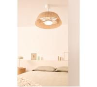 WIND LAMP NATURAL WOVEN - Ventilatore Da Soffitto Silenzioso 25W Ø60cm Con Luce LED Con Luce & S (Ø60cm) (stanze ≤10m²) & Bianco Sporco