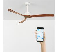 WIND LARGE - Ventilatore Da Soffitto 40W Silenzioso Ø152 Cm 100% Legno Senza Luce