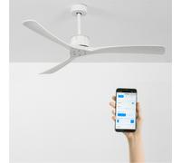 WIND LARGE - Ventilatore Da Soffitto 40W Silenzioso Ø152 Cm 100% Legno Senza Luce