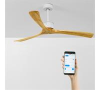 WIND LARGE - Ventilatore Da Soffitto 40W Silenzioso Ø152 Cm 100% Legno Senza Luce