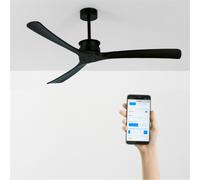 WIND LARGE - Ventilatore Da Soffitto 40W Silenzioso Ø152 Cm 100% Legno Senza Luce