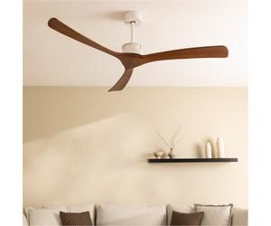 WIND LARGE - Ventilatore Da Soffitto 40W Silenzioso Ø152 Cm 100% Legno Senza Luce