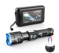 wind&moon Torcia Led Potente Professionale,High Lumens Ricaricabile Usb Alta Potenza,IPX6 Impermeabile Attrazione Magnetica,Portatile Torcia Tattica Militare Per Campeggio Trekking