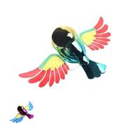 Wind Powered Flying Bird,Car Mirror Decoration Flapping Wings Hanging Ornament for Car Rearview Mirror,Fun Dashboard & Motorcycle Accessory Gift,Stable & Weatherproof (2, Gradient red)