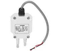 Wind Pressure Transmitter Silver Micro High Accuracy 4 - 20mA DC24V Differential Pressure Sensor with Aluminum Alloy Housing, M10 Thread Ports for HVAC and Industrial Monitoring (0,2Kpa)