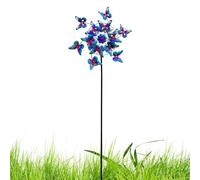 Wind Spinner - Metal Wind Spinner | Metal Wind Spinners Outdoor | Pinwheel Decor Sculpture Butterfly Design Chimes | Wind Spinners For Outside with Stake For Porch Decorations Landscape Patio