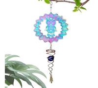 Wind Spinner - Metal Wind Spinner | Owl Wind Spinner | Sculture metalliche in acciaio, Wind Spinner Outdoor, Wind Spinner with Tail Charm, Patio Lawn Yard Wind Spinner for Gardens, Patios
