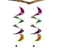 Wind Spinners Outdoor - Rainbow Spiral Windsock Set, 2 Piece Colorful Rainbow Spiral Wind Socks with Streamer Design, Outdoor Decorative WindSpinner for Yard, Patio, Porch, Balcony, Camping and Garden
