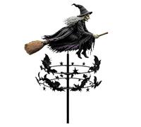Wind Spinners | Outdoor Witch and Bats Design Decorative Pinwheels