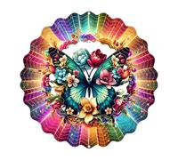 Wind Spiration - Windmill for Outdoor - Hanging Garden Wind Spinner, Colorful kineticc Metal Sculpture Ornament for Patio Balcony Lawn Indoor Outdoor Decoration Gift, Women Mom Grandma