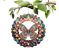 Wind Spiration - Windmill for Outdoor - Hanging Garden Wind Spinner, Colorful kineticc Metal Sculpture Ornament for Patio Balcony Lawn Indoor Outdoor Decoration Gift, Women Mom Grandma