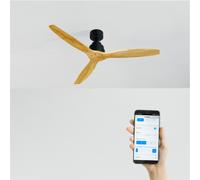 WIND STYLANCE - Ventilatore Da Soffitto 40W Silenzioso 100% Legno Varie Dimensioni Senza Luce