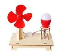 Wind Turbine Model Building Kit - Wooden Science Toy for Kids Ages 7-14 - Handmade Homeschool Physics Experiment - Educational STEM Project for Learning Renewable Energy