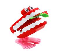 Wind Up Teeth - Amusing Walking False Teeth Mechanism | Chomping Teeth Toys for Kids Halloween Gag Shows April Fools Classic Small Funny Pranks Joke Party Favors Boys Girls