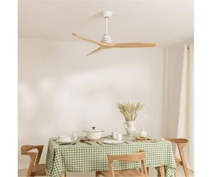 WIND WOOD - Ventilatore Da Soffitto 75W Silenzioso Ø132 Cm 100% Legno Senza Luce
