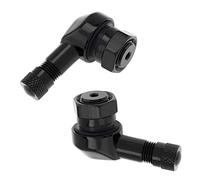 Windance 2 aste per valvole angolari per moto, tappi per aste d'aria a 90 gradi per mantenere e rilevare la pressione interna dei pneumatici senza camera d'aria (nero)