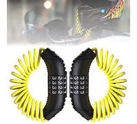 Windance 2 cavi di blocco per casco da moto, con combinazione di password, lucchetto retrattile per bagagli con 4 cifre (2 pezzi)