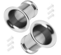 Windance 2 pezzi 50 mm 5 cm carburatore filtro aria tromba Velocity Stack imbuto compatibile per PE VM 21 mm 24 mm 26 mm 28 mm 30 mm, alluminio CNC aspirazione carb Horn Cup (argento)