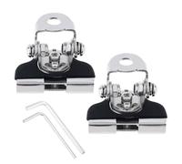 Windance 2 staffe di montaggio universali regolabili per cofano motore, barra luminosa a LED, per fuoristrada, ATV, UTV, auto, camion, SUV, in acciaio inox 304, colore argento