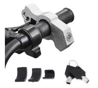Windance Blocco antifurto per moto, resistente, per freno anteriore, con impugnatura dell'acceleratore, protezione per leva del freno e leva del freno (argento, L)