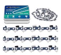 Windance Catena di ricambio per motosega adatta per Husqvarna Stihl Poulan, resistente #65 in acciaio al manganese (40,6 cm 3/8" 0,050 57DL-acciaio al manganese* 3)