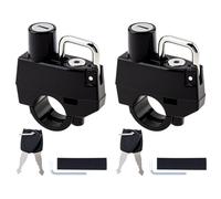 Windance Confezione da 2 serrature per casco da moto, gancio per manubrio da 22 mm, antifurto per telaio di moto, bici, paraurti, bagagli, con chiave uguale