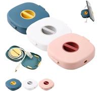 Winder 2 in 1 Cable Winder with Phone Stand, Portable Rotating Cable Organizer for USB Chargers & Earphones, Durable ABS Cord Management Holder for Desk, Home & Travel (3 pezzi) Mix)