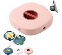 Winder 2 in 1 Cable Winder with Phone Stand, Portable Rotating Cable Organizer for USB Chargers & Earphones, Durable ABS Cord Management Holder for Desk, Home & Travel (Rosa)