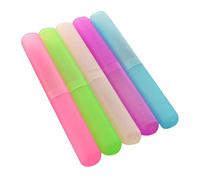 Windfall - Confezione da 5 portaspazzolino da viaggio, portatile, multicolori, portatile, da viaggio, da campeggio, per gli introversi per vivere una vita tranquilla in A (rosa, taglia unica)