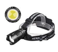 WINDFIRE Torcia frontale a LED ricaricabile USB, 500000 lumen super luminosa con 4 modalità e lampada frontale impermeabile IPX6, torcia frontale regolabile a 90° per campeggio all'aperto,ciclismo