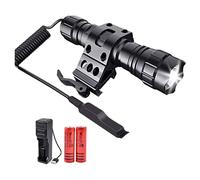 WINDFIRE Torcia Tattica a LED 100000 Lumen Con Luce da Caccia, Montaggio su Guida a Sgancio Rapido, Pressostato Remoto e Batterie Ricaricabili per Caccia All'aperto