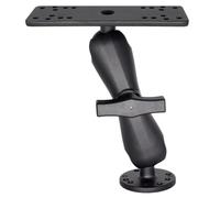 WINDFRD Aluminum 1.5" Ball Fish Finder Mount, Medium Arm Marine Electronic Mount, Universal Mounting Plate with 1.5 inches / 38mm / C Size Ball, Compatible with Garmin, Lowrance and More