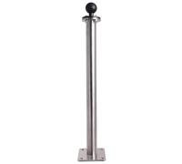 WINDFRD Base di montaggio in acciaio inossidabile 304 con braccio lungo 17", adattatore a sfera in alluminio da 3,8 cm per tablet/ecoscandagli, compatibile con RAM, Arkon, iBolt e altri braccio a