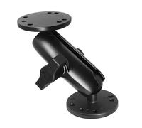 WINDFRD Supporto a doppia sfera in alluminio da 2,5 cm con due piastre rotonde AMPS, supporto a sfera di dimensioni B, braccio a doppia presa con adattatori a sfera da 25 mm, compatibile con RAM