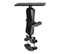 WINDFRD Supporto per ecoscandaglio a sfera in alluminio da 3,8 cm con base a morsetto per binari da 3,8 cm a 5,1 cm di diametro, braccio medio elettronico marino/profondità per barca, compatibile