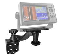 WINDFRD Supporto per ecoscandaglio in alluminio, orientabile a 360°, regolabile, con base a morsetto, per schermi da 5" a 12", compatibile con Garmin, Lowrance e More Depth Finder