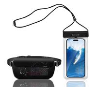 Windfromort Custodia Impermeabile Smartphone - Cover Subacquea in PVC con Tracolla Regolabile - Borsa Impermeabile Mare per Sport Acquatici, Spiaggia, Nuoto, Barca (Nero)