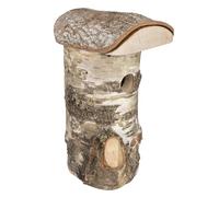 Windhager cassetta nido per uccelli Wildkogel, foro dingresso Ø 28 mm, tetto rimovibile, legno di betulla, casetta per uccelli, cassetta nido per uccelli da appendere, durevole