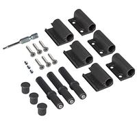 Windhager Cerniere in alluminio, cerniere in alluminio per porte e finestre di protezione dagli insetti, accessori per cerniere, 3 pezzi, antracite, 03555