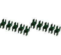 Windhager Clip di Collegamento per Asta a 360°, Clip Multifunzione, Fissaggio a Bacchetta per Piante, Clip per Piante, 16 mm, 5 Pezzi, Verde (Confezione da 2)