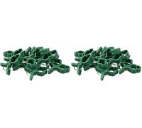 Windhager Clip per Piante, Mini mollette per Piante, Supporto per Piante, Clip per Fiori, Clip per Orchidee, 15 Pezzi, Colore Verde 07469 (Confezione da 2)