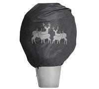 Windhager Copertura decorativa invernale in vello PROTECT XL, protezione dal gelo, pile da giardino, motivo cervo, 1,1 x 1,1 m, antracite, 07396